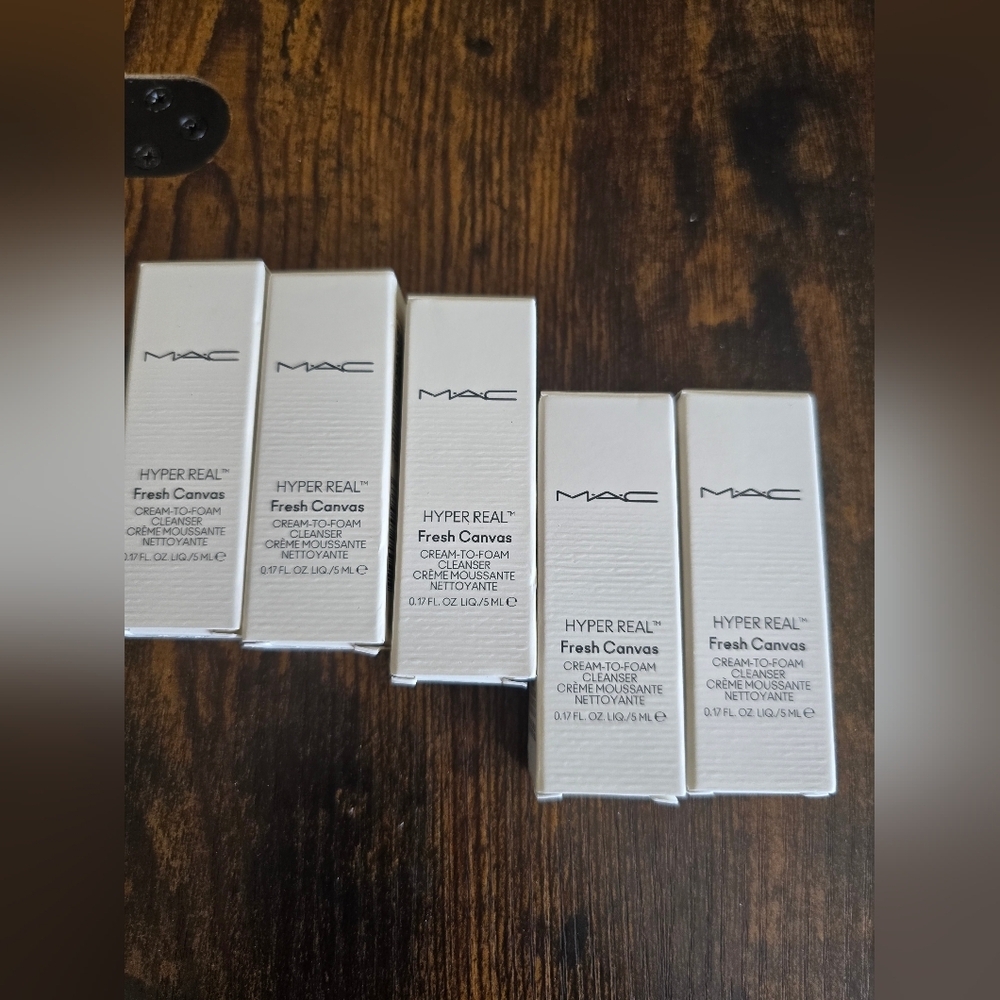 NIB! MAC Cosmetics, Hyper Real Fresh Canvas Cleanser, 0.17 fl oz, BUNDLE of 5!!
